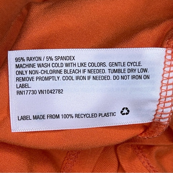 4x Ava And Viv Vibrant Orange Sleeveless Dress Stretch Knee Length Soft Fabric - Picture 14 of 14